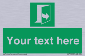 Custom sign safe condition door opens pulling left hand side